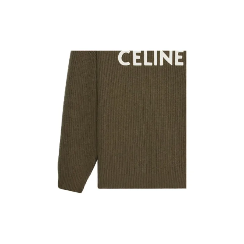 CELINE Sweater Men's Khaki Green-5