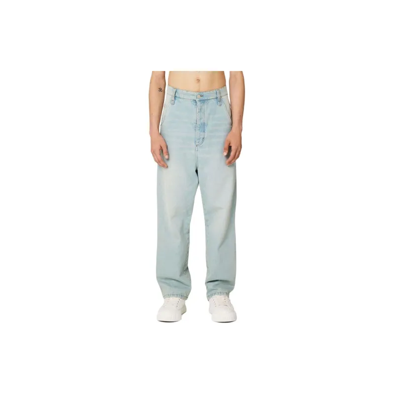 Ami Logo Patch Wide Leg Jeans-2