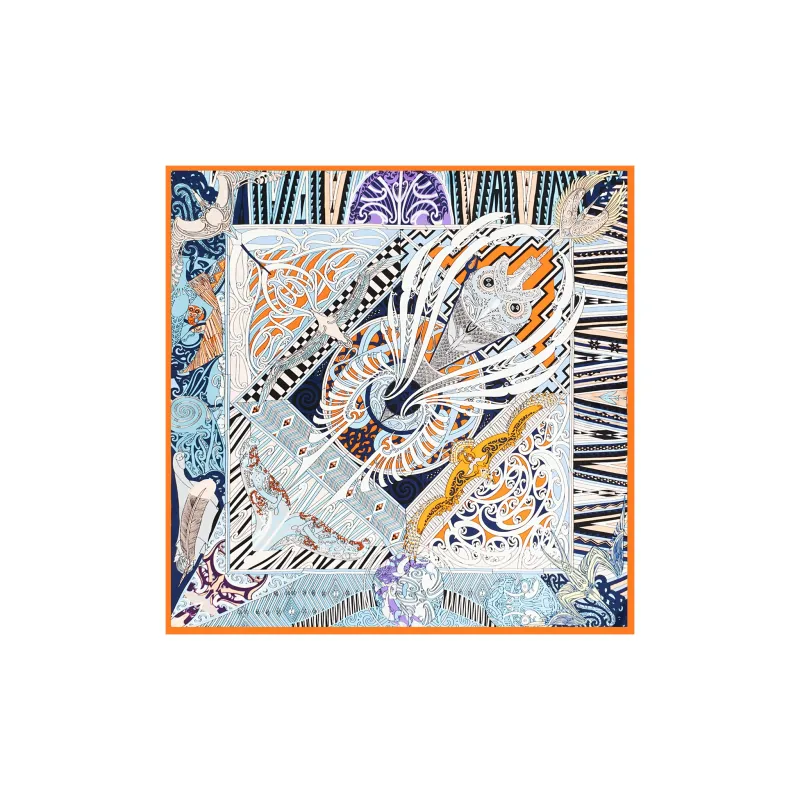 Shanghai Story 100% Mulberry Silk Silk Scarves Women's Patch Bamboo Leaf Flower Gift Box Set-99