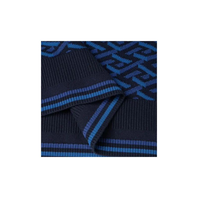 VERSACE Jacquard Monogram Knit Sweater-4