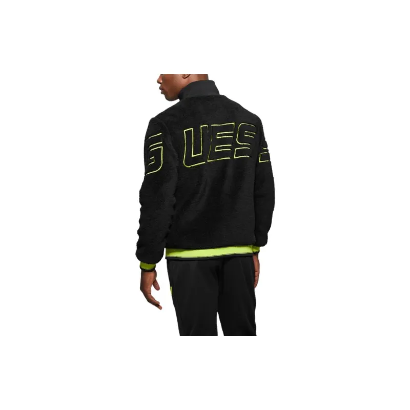 GUESS Dargen Signature Sherpa Jacket Jackets Coats Men's Black-2