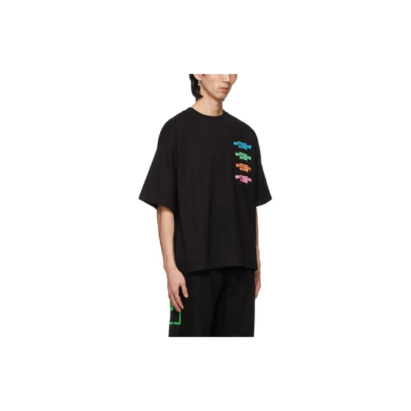 WE11DONE T Shirts Unisex Black-3