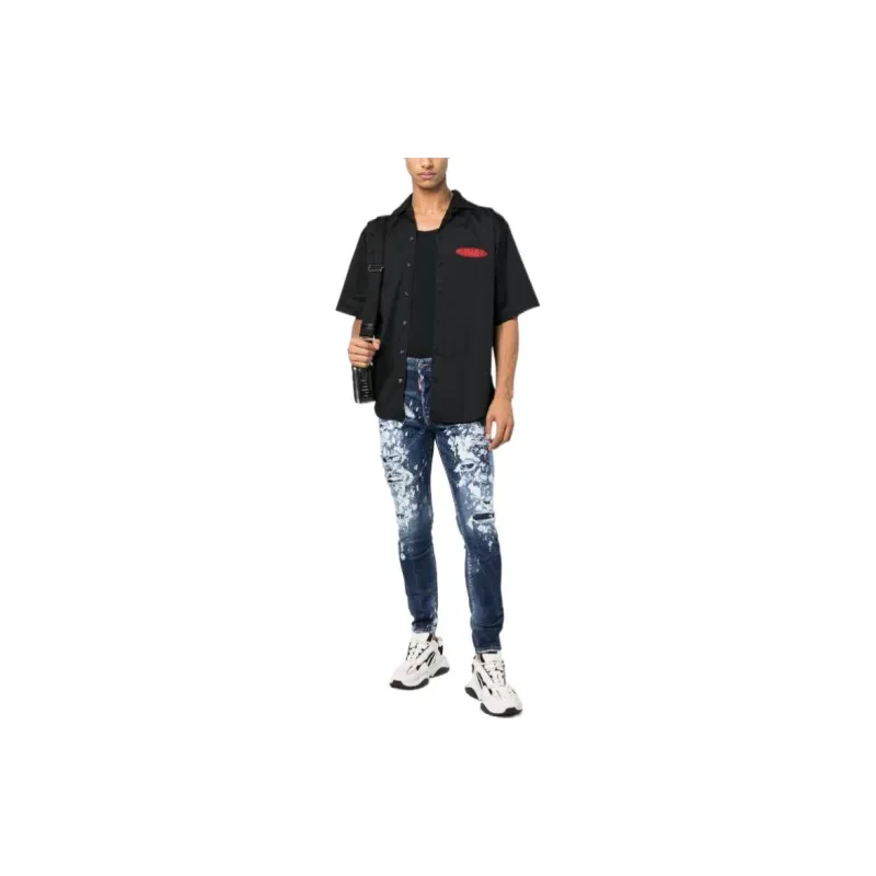 DSQUARED 2 Paint Splatter Effect Distressed Jeans-2
