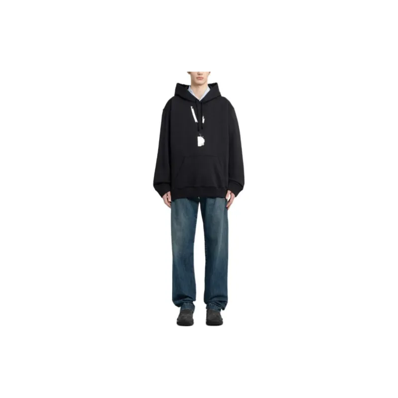 MM6 Maison Margiela Zip Detailed Wide Leg Jeans-1