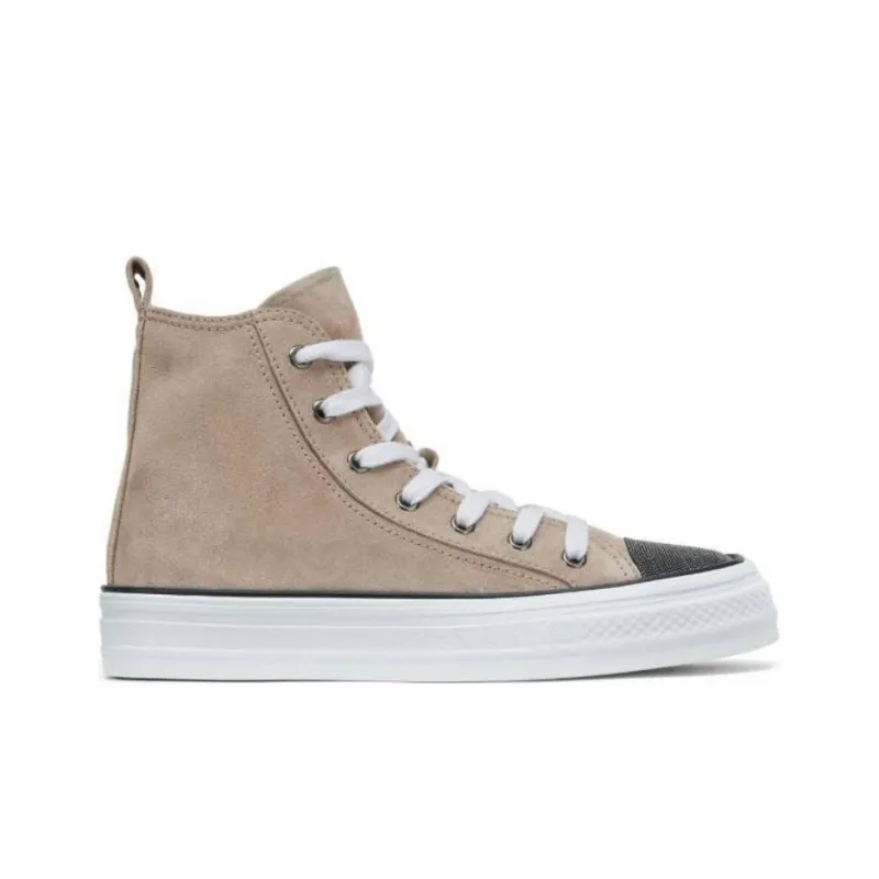 Brunello Cucinelli Panelled Lace up Sneakers Women's-1