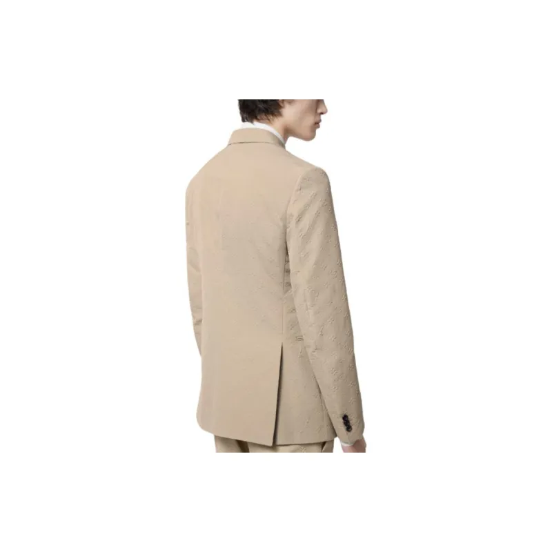 LOUIS VUITTON 1AF573 Embossed Monogram Single Breasted Jacket-3