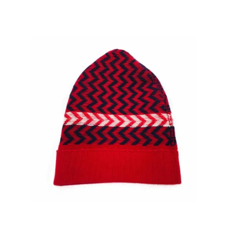 GUCCI Wool Zigzag Beanie-0