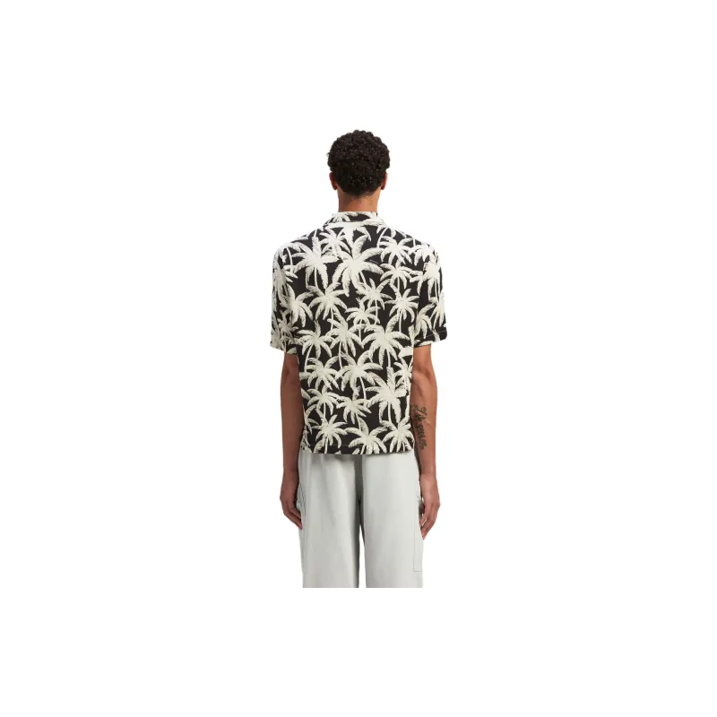 PALM ANGELS All Over Palm Printed Short Sleeved Shirt-2