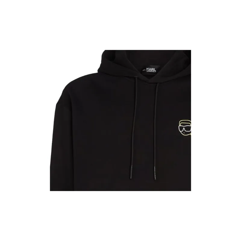 Karl Lagerfeld Ikon Outline Organic-cotton Hoodie-5