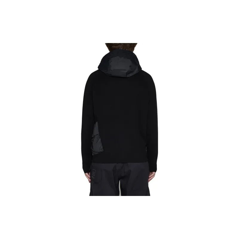 C.P.Company Logo Printed Zipped Fleece Hoodie-2