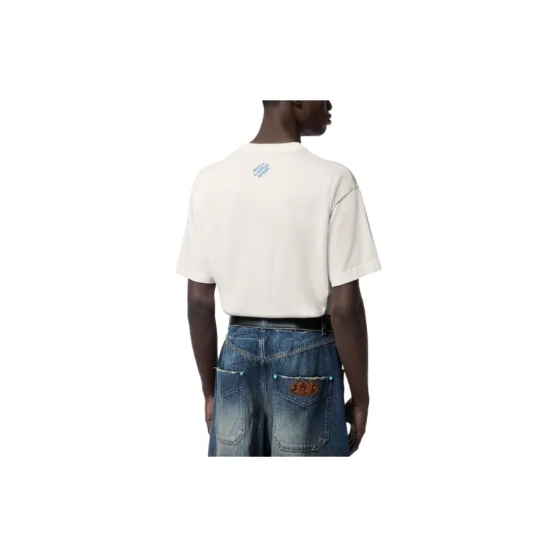 LOUIS VUITTON Graphic Short Sleeved Cotton Crewneck-6