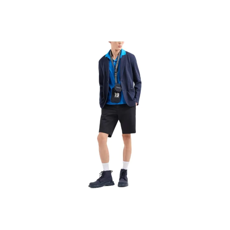 ARMANI EXCHANGE SS24 Polo Shirt Men's Blue-3