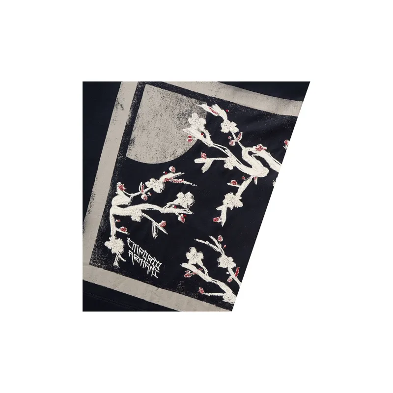 EMPORIO ARMANI SS24 Drop Shoulder Sleeve T Shirt Men's Navy Blue-6
