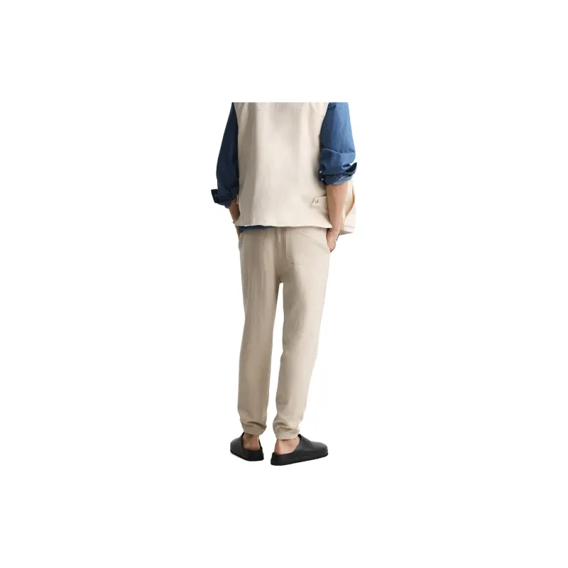 ZARA Casual Pants Men's Light Beige Yellow-4
