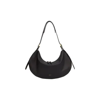 APEDE MOD Top Grain Cow Leather Crescent Bag Avocado Pack Handbag Shoulder Bag Medium Size Women's Chocolate Matte