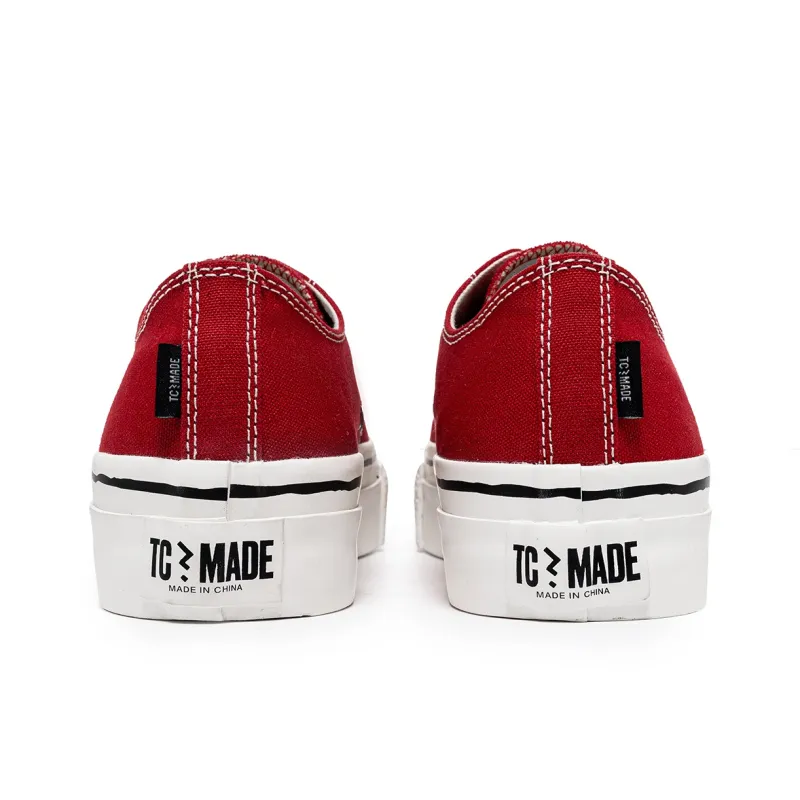 TC Wear-Resistant Low-Top Canvas Shoes Unisex Red-5