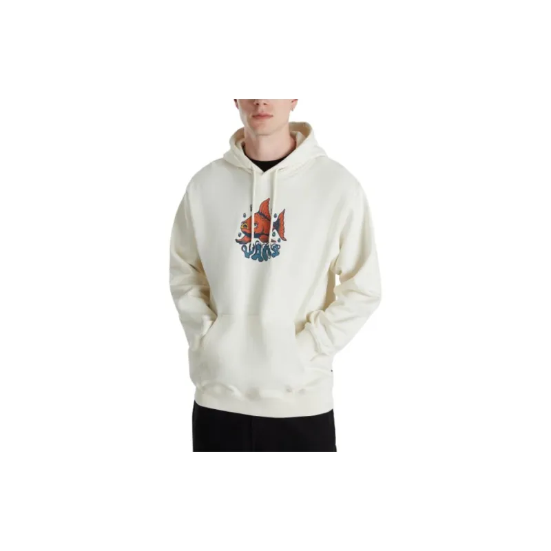 Vans Lässiges Fish Hoodie Sweatshirt Men's White-2