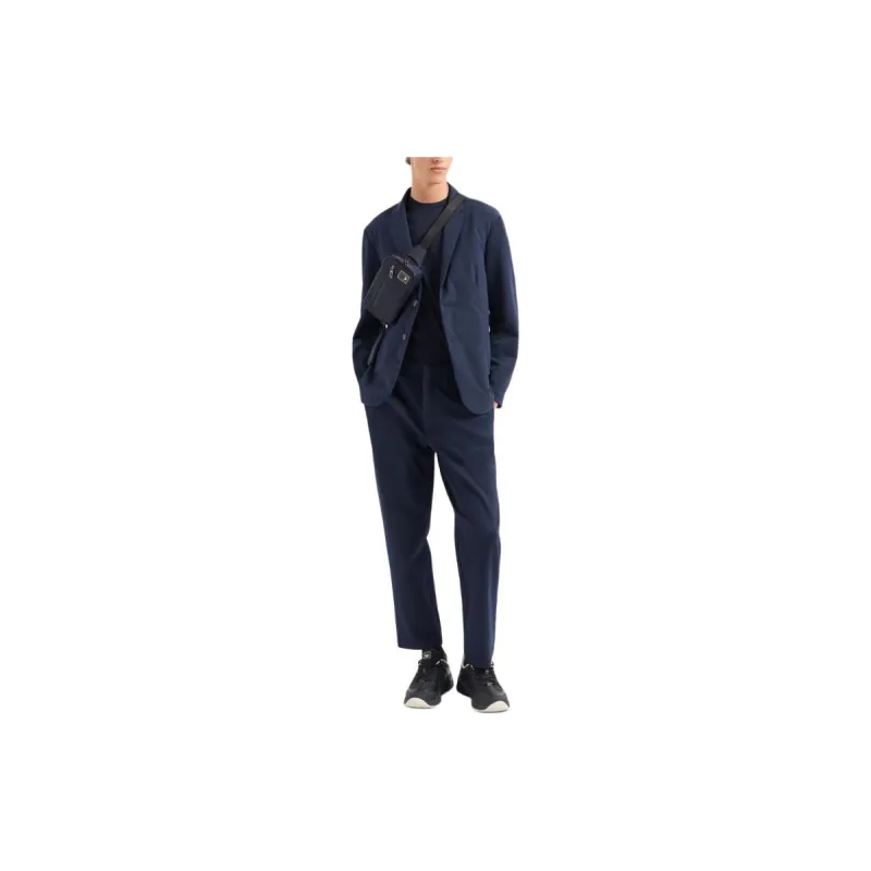 EMPORIO ARMANI Single breasted Padded Wool Blazer-3