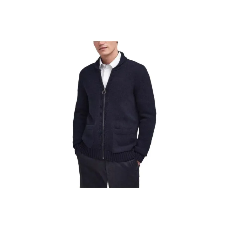 BARBOUR Barbour Felton Zip-Up Jumper Sweater Men's Classic Navy Blue-2