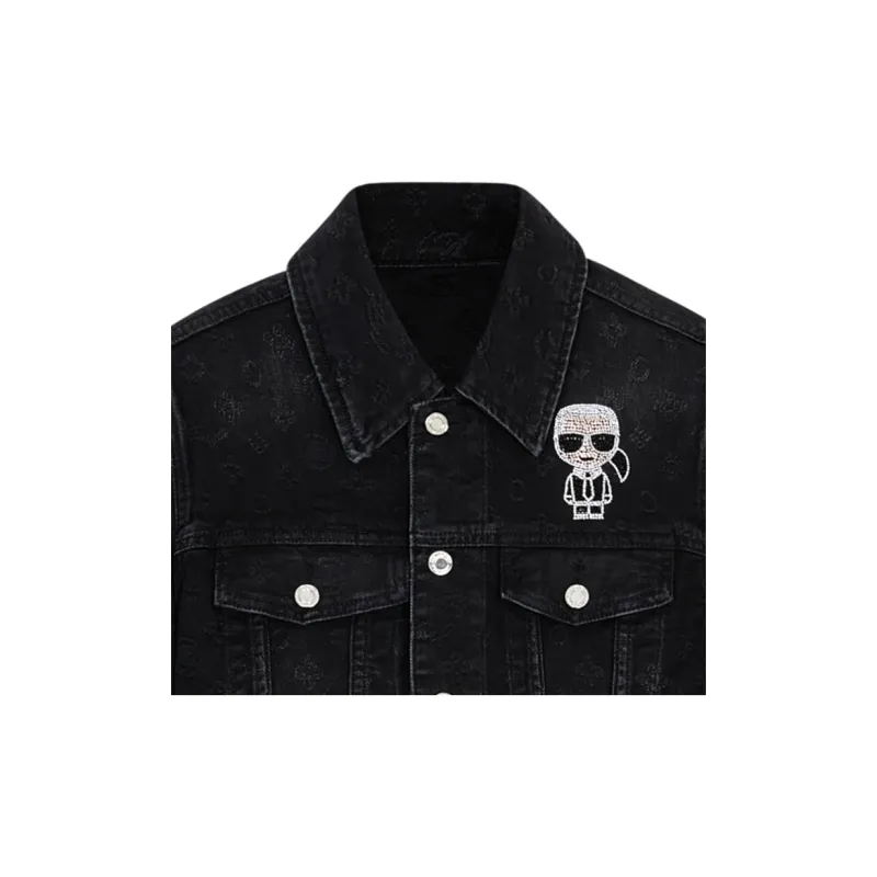 KARL LAGERFELD FW23 Denim Jacket Men's Black-5