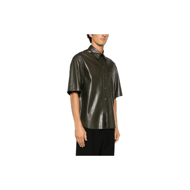 NANUSHKA Short sleeve Faux leather Shirt-3