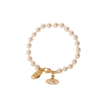 Vivienne Westwood Pearl Bracelets Women's White, Gold