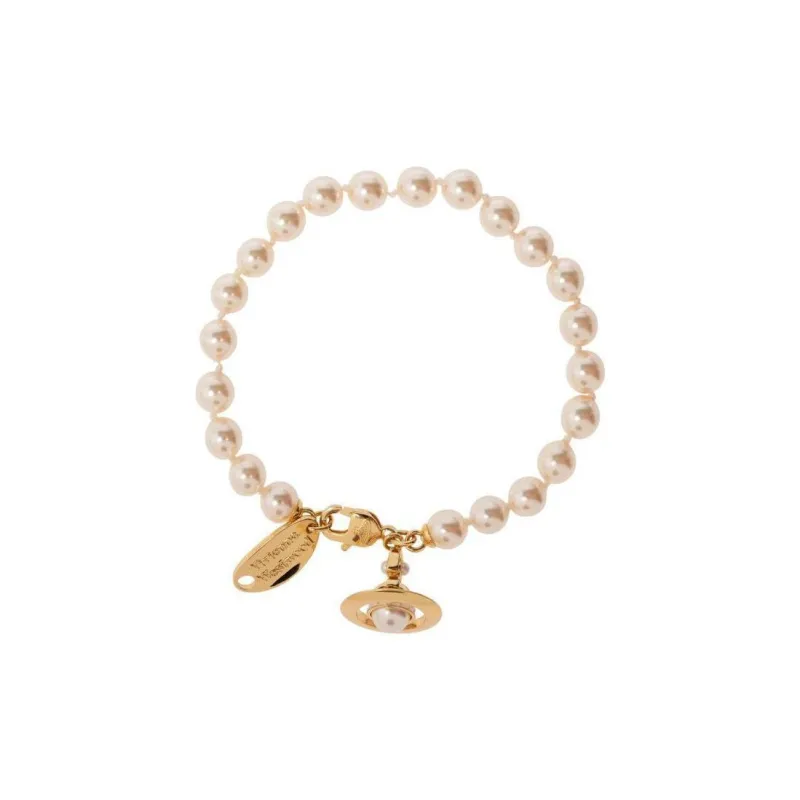 Vivienne Westwood Pearl Bracelets Women's White, Gold-0
