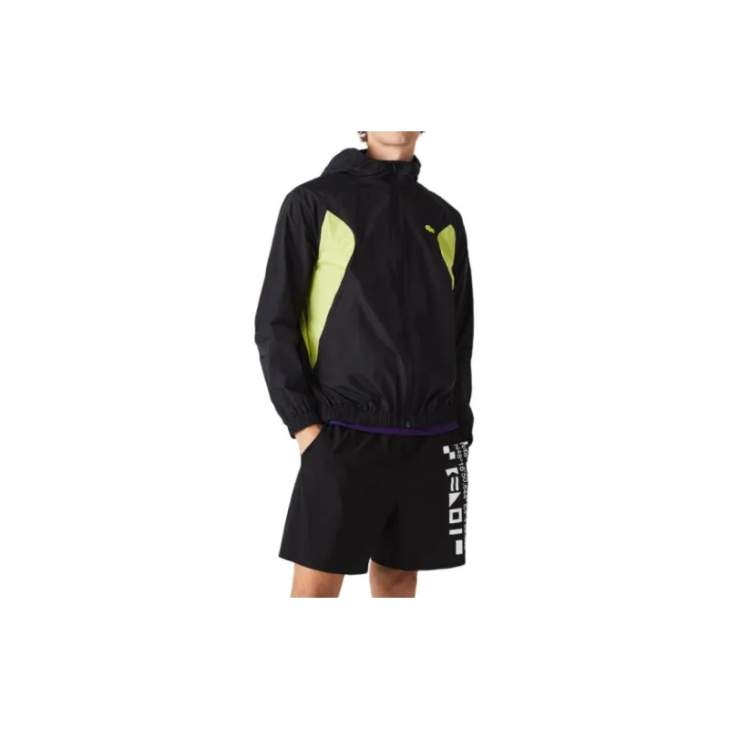 LACOSTE Trench Coat Men's Black Yellow-4