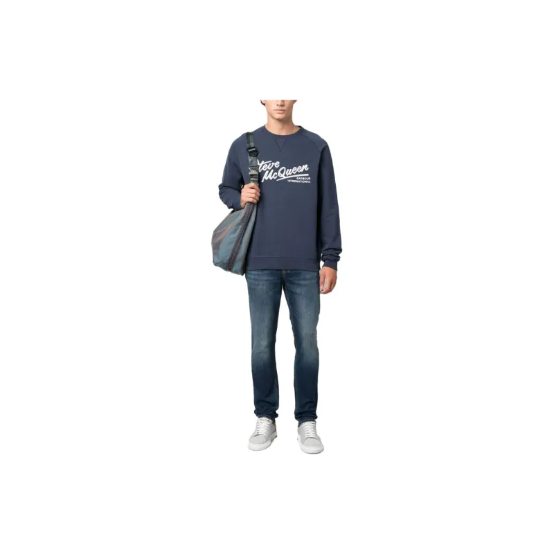 BARBOUR Logo-print Cotton Sweatshirt-1