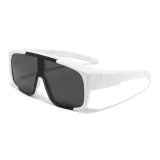 White Frame with Black Gray Lens