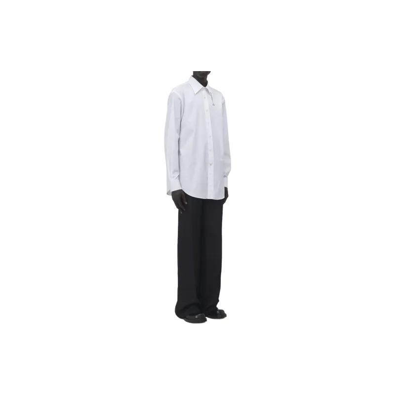 Alexander McQueen Cross Bar Chain Curved Hem Shirt-3