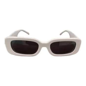 BONNIECLYDE Rectangular Sunglasses Unisex White