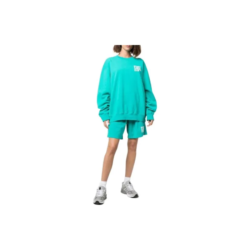 SPORTY & RICH Logo print Track Shorts-1