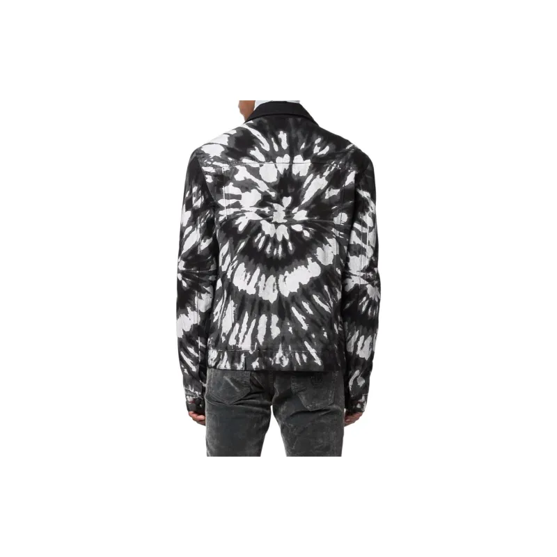 PHILIPP PLEIN Drill Tie-dye Denim Jacket-2