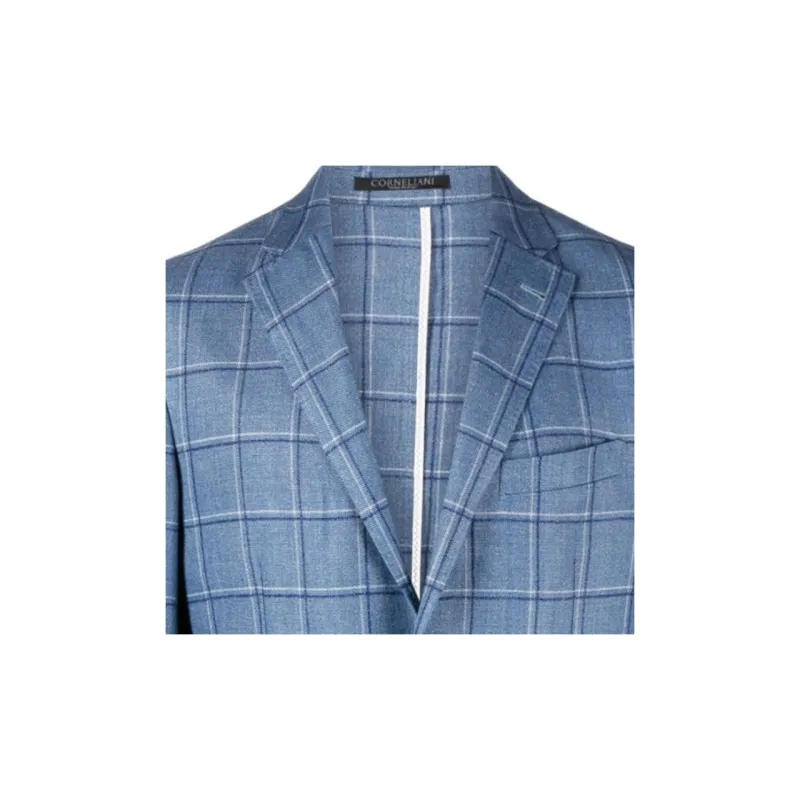 CORNELIANI Check-pattern Single-breasted Blazer-4