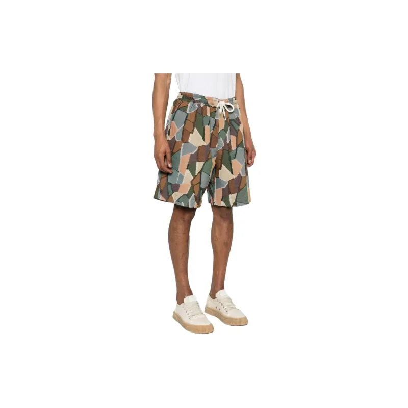 EMPORIO ARMANI Graphic Printed Drawstring Bermuda Shorts-3