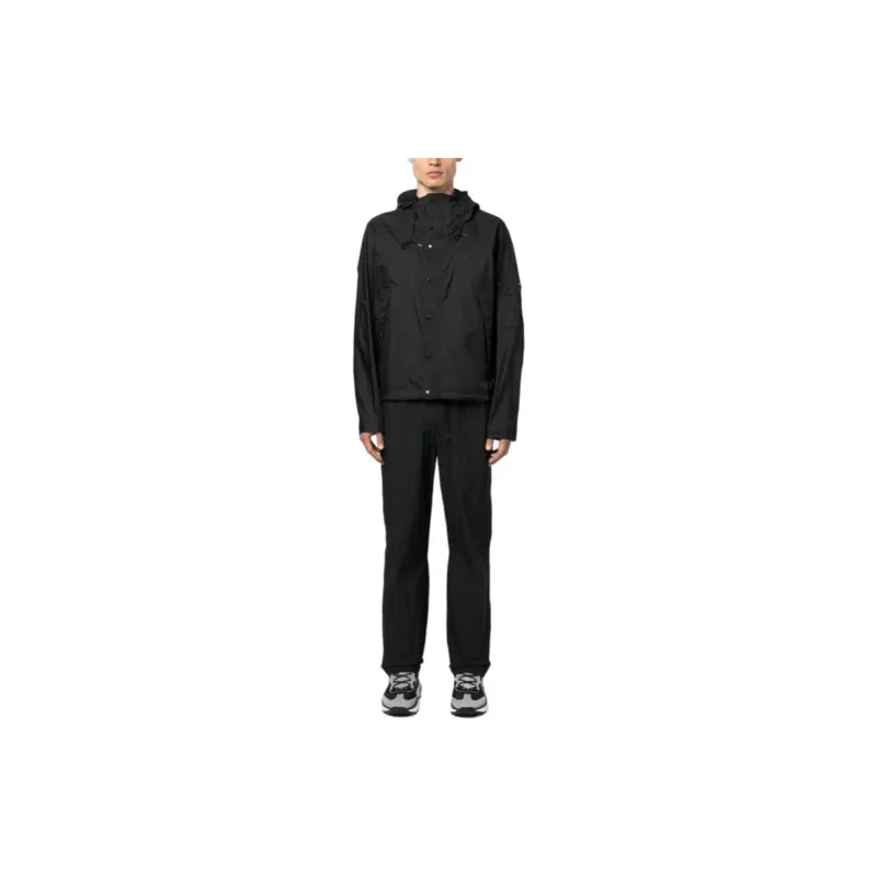 TEN C Button fastening Drawstring Hooded Jacket-1