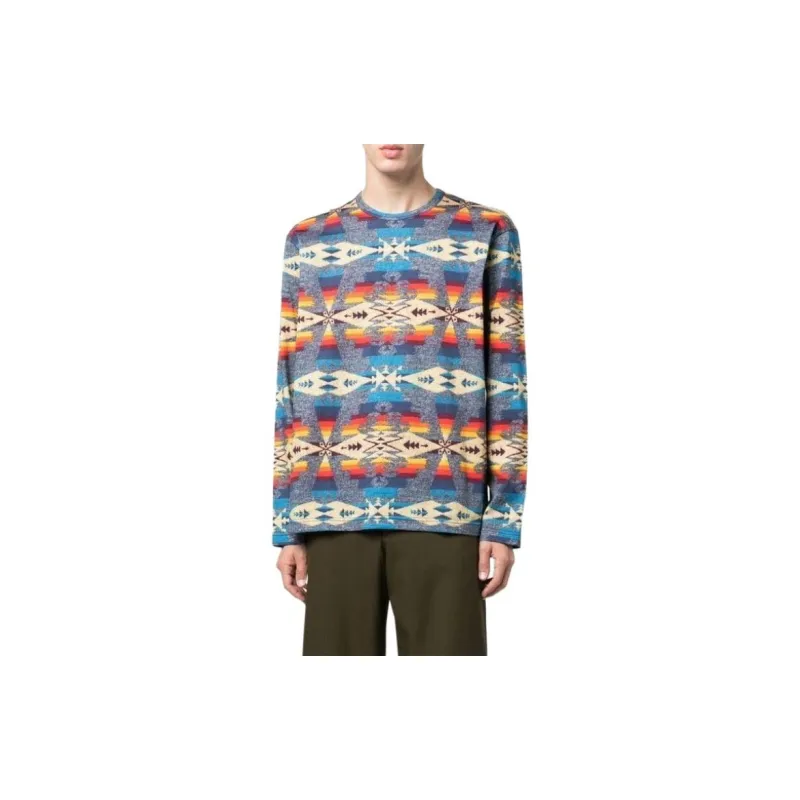 JUNYA WATANABE MAN Aztec-print Long-sleeve T-shirt-2