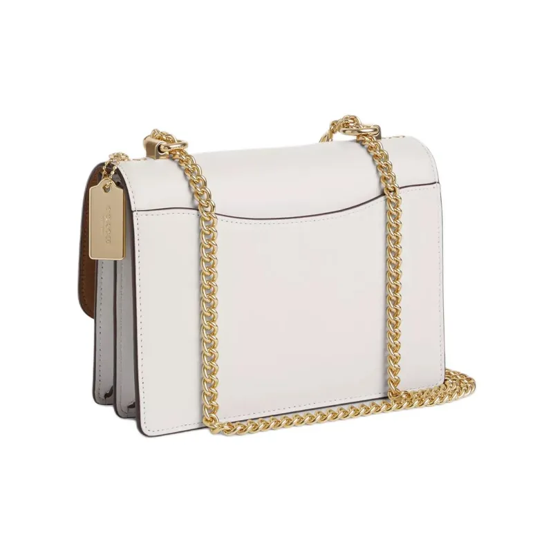 COACH Klare Coated Canvas With Smooth Leather Crossbody Bag, Shoulder Bag Trumpets Women's Chalk-1
