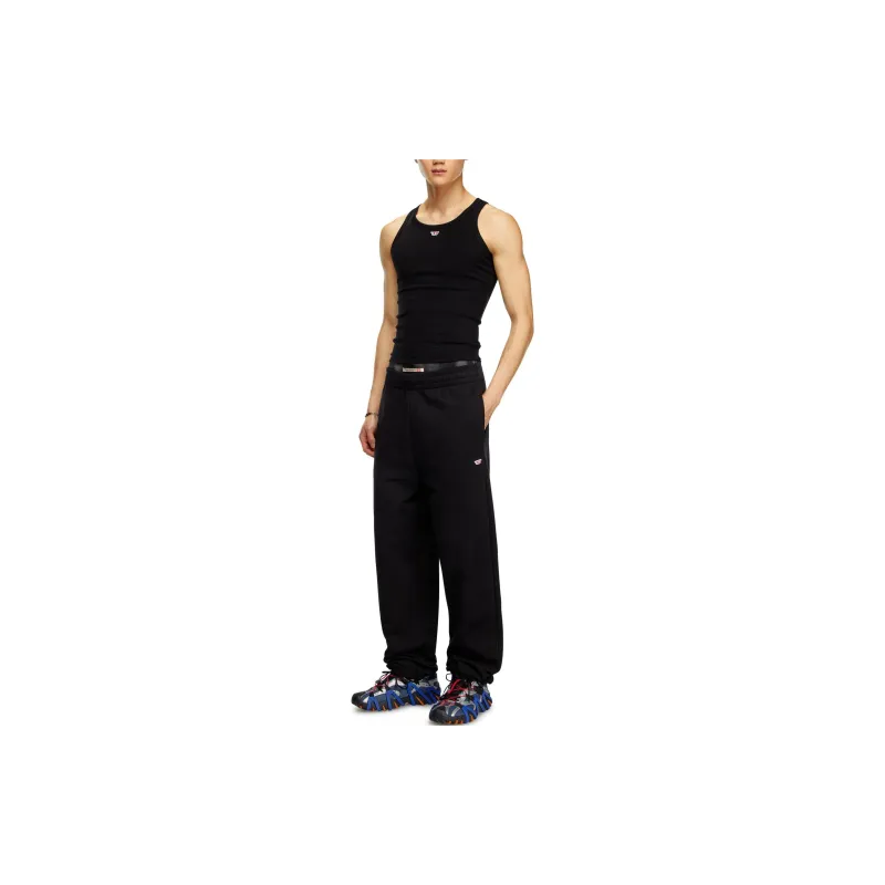 DIESEL Logo patch Cotton Track Pants-1