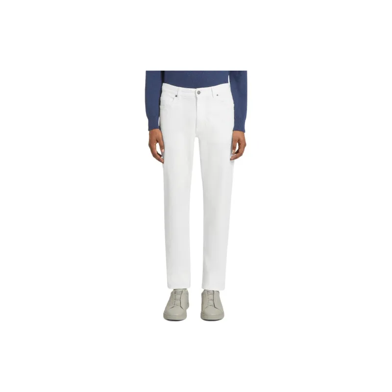 Ermenegildo Zegna Logo Patch Slim Cut Jeans-1
