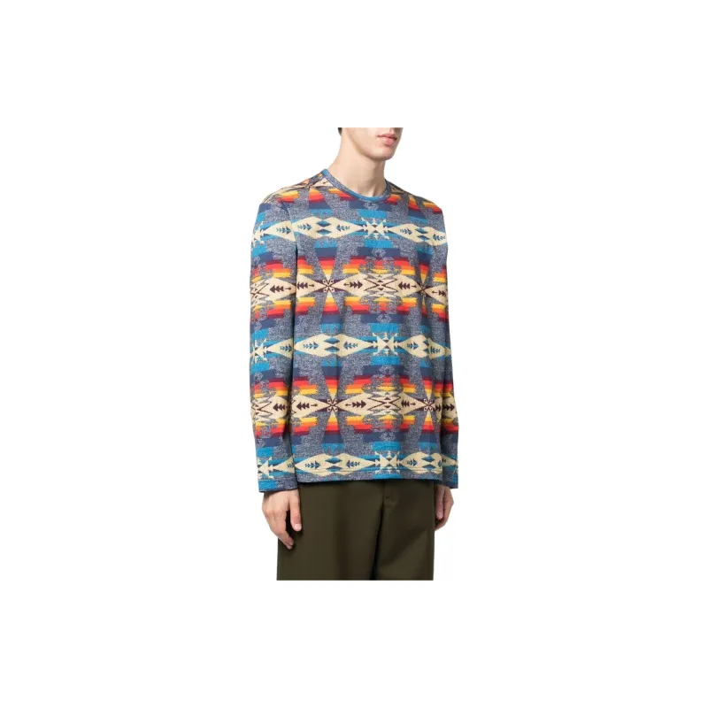 JUNYA WATANABE MAN Aztec-print Long-sleeve T-shirt-3