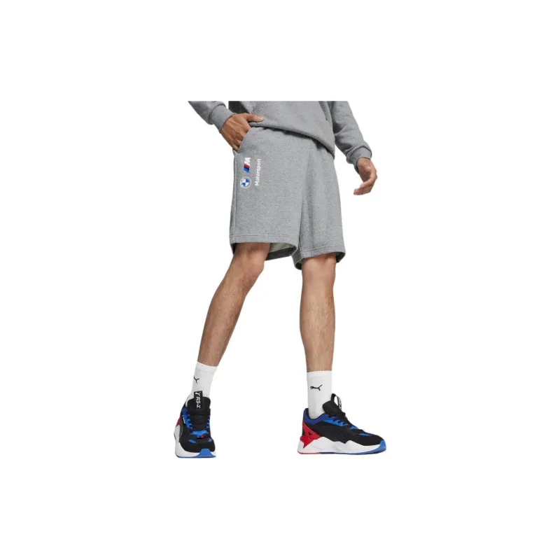 PUMA BMW MMS ESS SWEAT SHORTS FT Casual Shorts Men's Gray-3