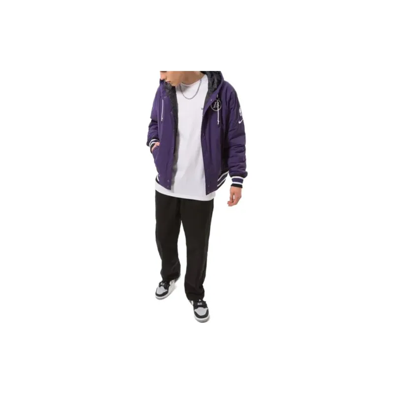 Nike Nba Los Angeles Lakers Courtside City Edition Full Snap Loose Fit Jacket-1