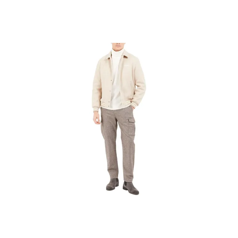 GUESS Baseball Jacket Men's Beige-2
