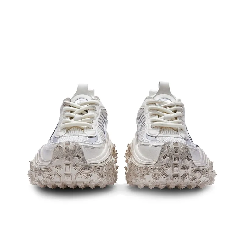 U.T.B RustiRunner Scavenger Series Chunky Sneakers Unisex Low Top Graffiti White-2