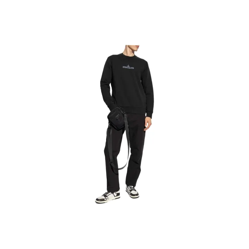 STONE ISLAND Logo Printed Crewneck Sweatshirt-2