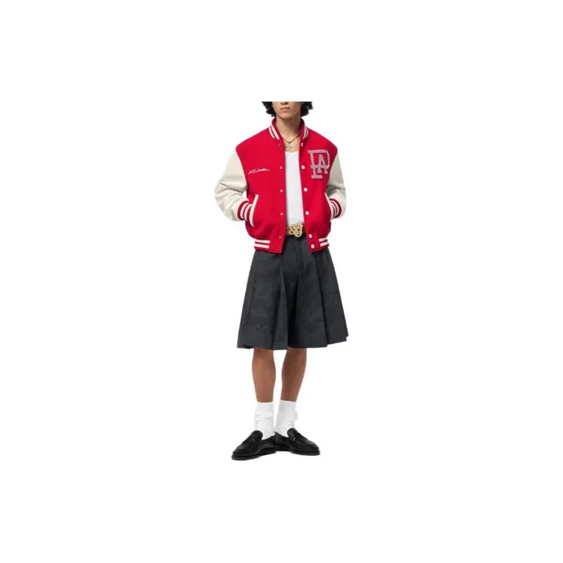 LOUIS VUITTON Mix Leather Varsity Blouson Jacket-1