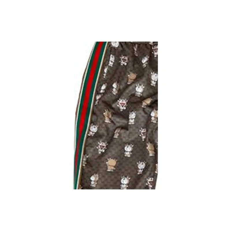 GUCCI Knitted Sports Pants Men's Brown-5