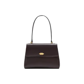 Staccato Cow Leather Tote Portable Crossbody Bag, Shoulder Bag Large Size Women's Vintage Coffee/Night Sky